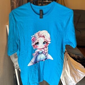 Gildan Turquoise Kids T-Shirt with Cute Character